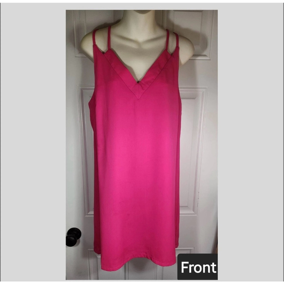 The Impeccable Pig Hot Pink Slip Dress Medium - Picture 1 of 9